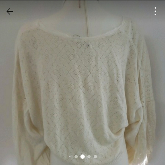 Free PeopleWomen's White Cream Tea Sweater - Picture 5 of 8